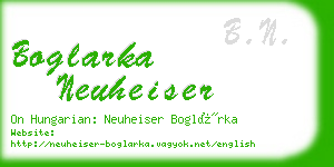 boglarka neuheiser business card